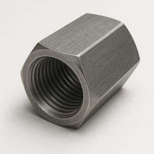 Гайка соединительная хромированная Ст45 М8 мм DIN 6334 в наличии в Брянске